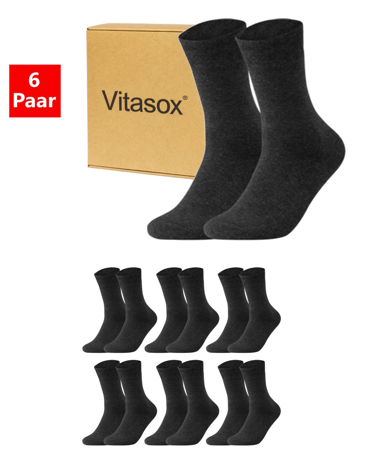 Businesssocken Herren Business Socken 6 Paar - komfortabel und elegant