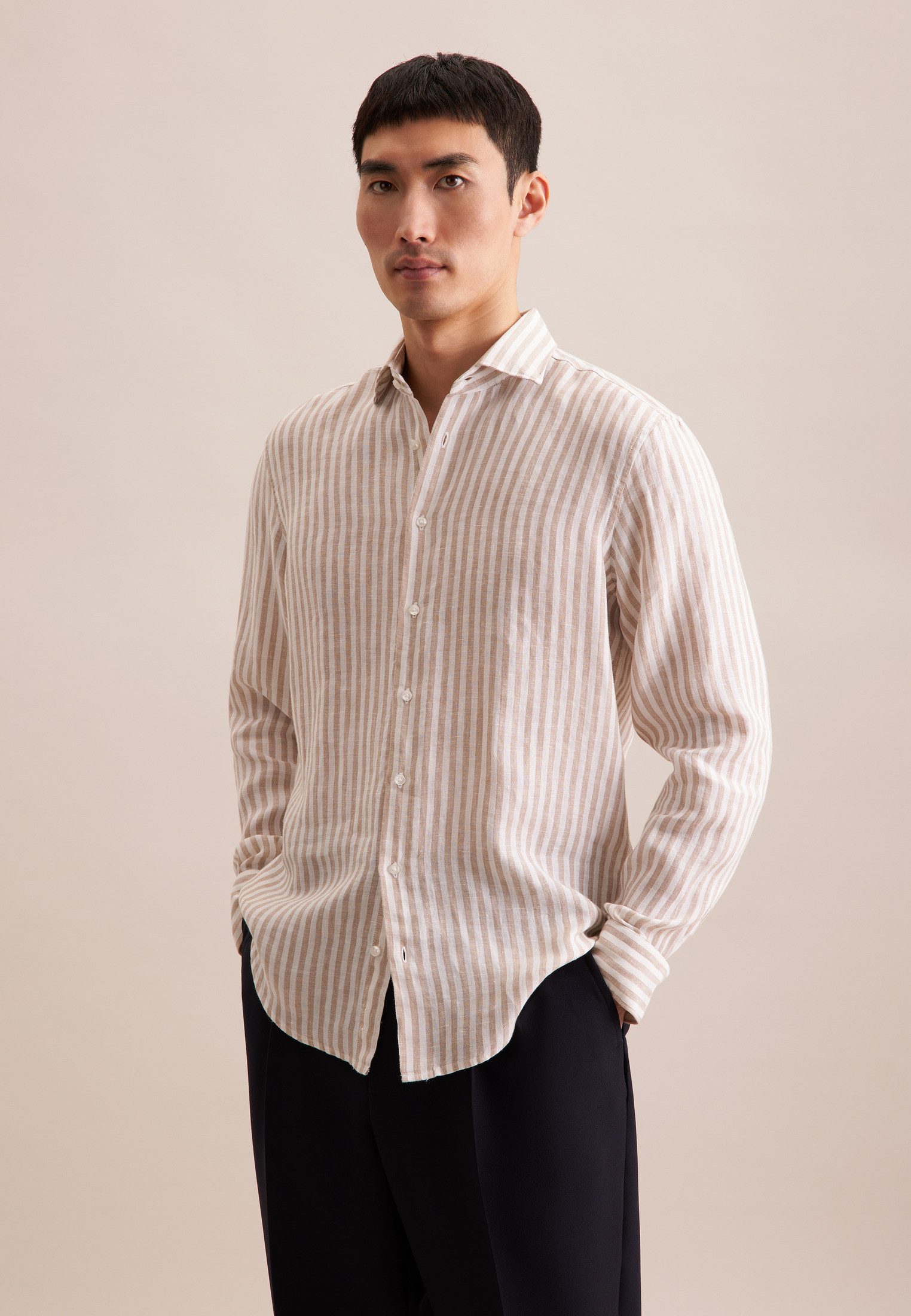 seidensticker Businesshemd Regular Regular 1/1 Kentkragen Streifen