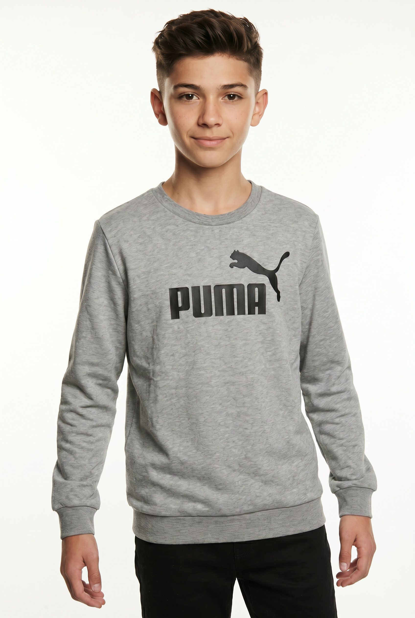PUMA Sweatshirt ESS NO 1 LOGO CREW TR B für Jugendliche, sportlicher Stil, Rundhalsausschnitt, ohne Kapuze