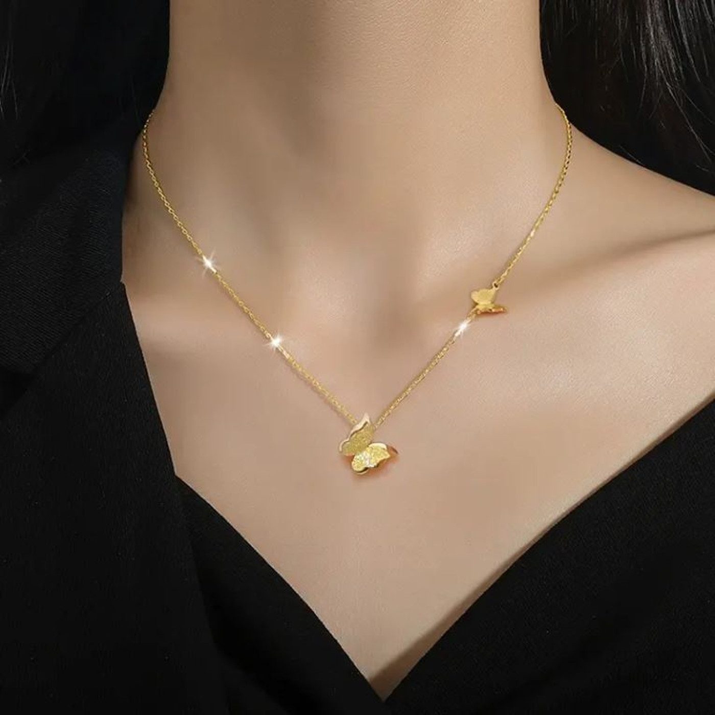 KARMA Schmuckset Damen Edelstahl Schmetterling Kette günstig online kaufen