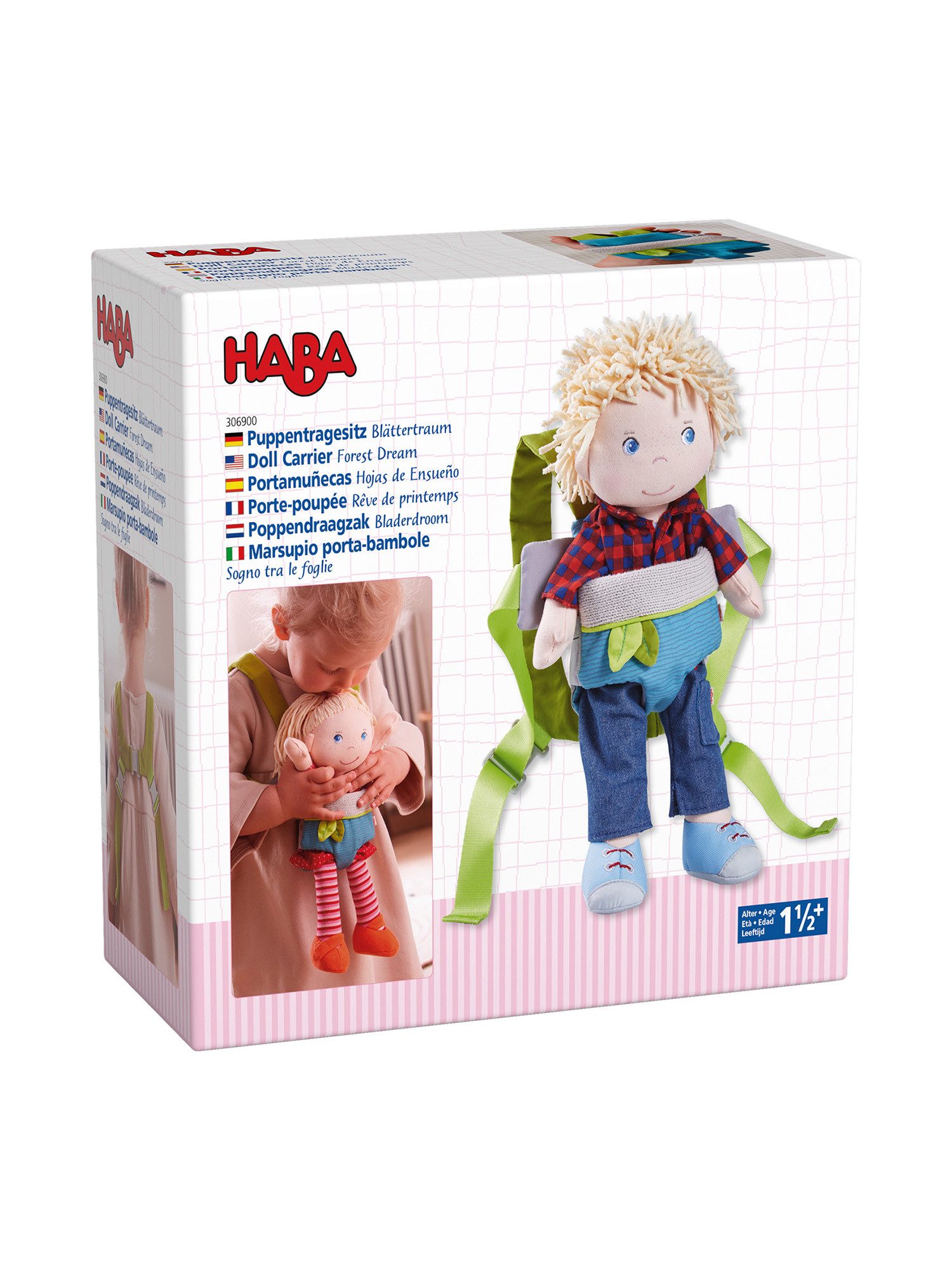 Haba Puppen Trage Puppentragesitz Blättertraum, unisex neutral