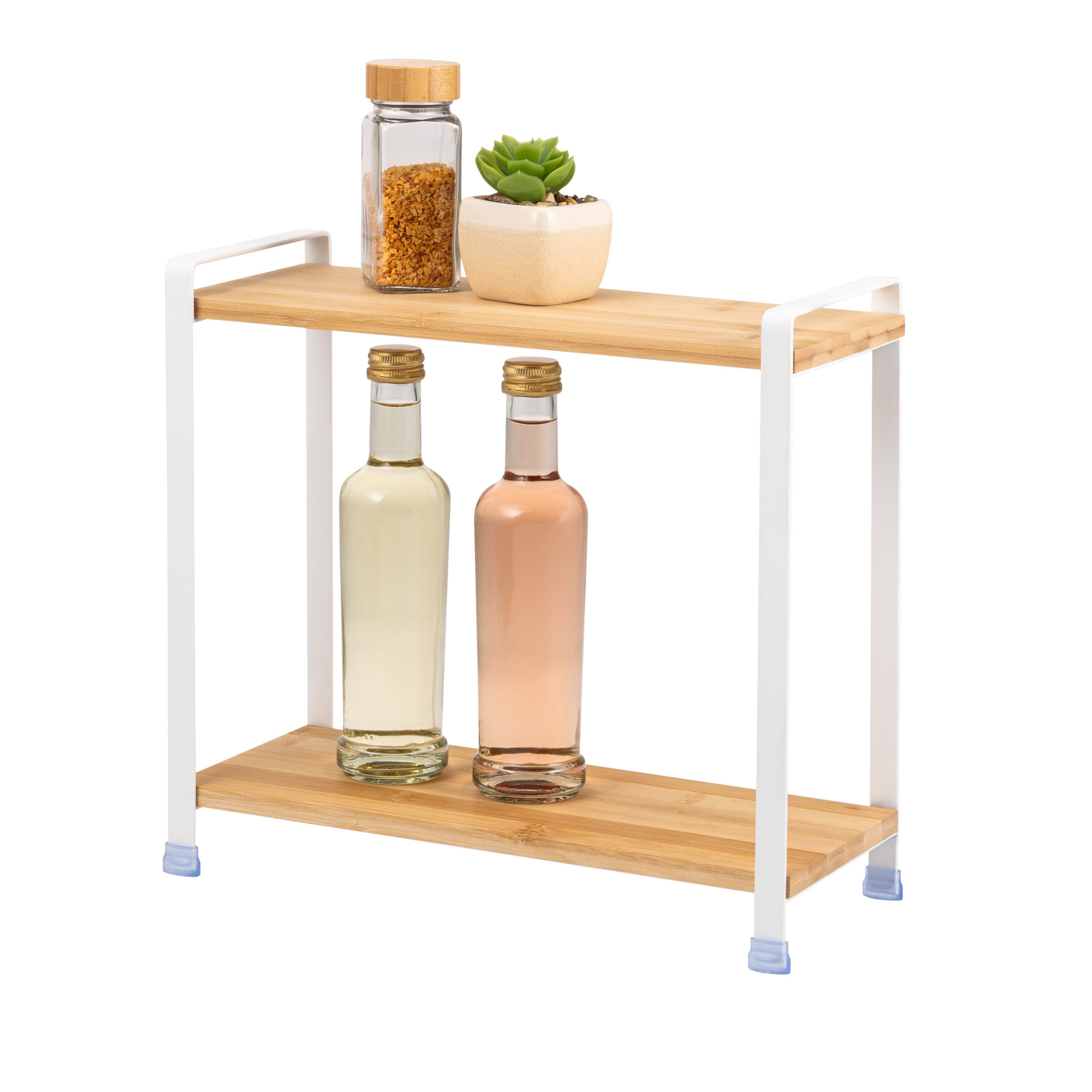 eluno Gewürzregal eluno Gewürzregal, Küchenregal aus Bambus und Metall günstig online kaufen