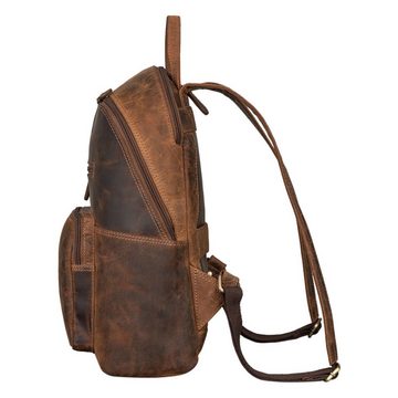 STILORD Cityrucksack "Caius" Charakteristischer Leder Tagesrucksack