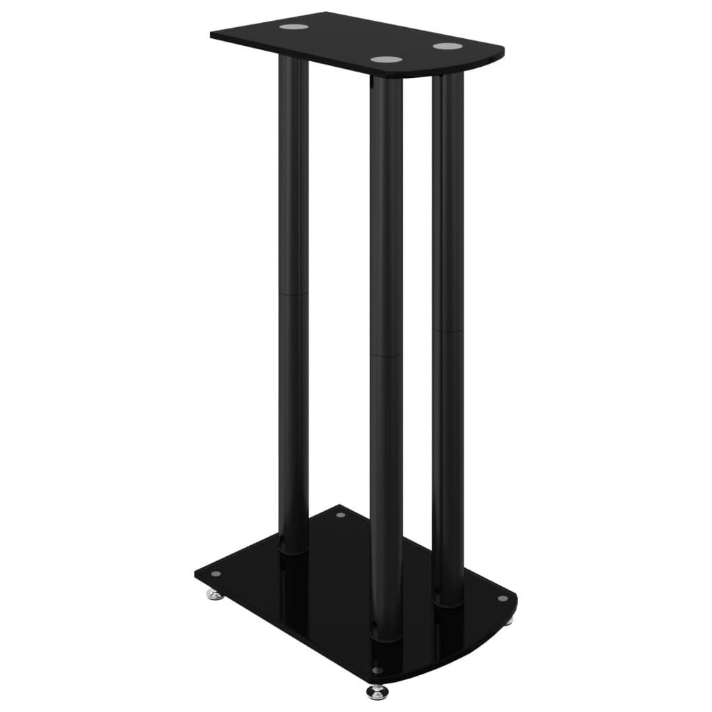 vidaXL Lautsprecherständer Lautsprecher-Ständer 2 Stk. Schwarz Hartglas 3 Säulen – Bild 4 von 5