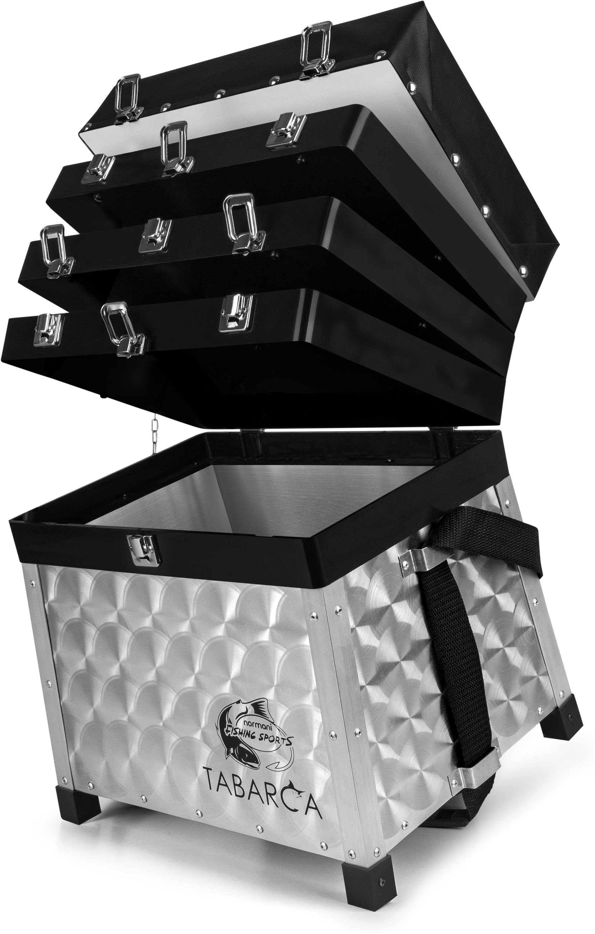 Gerätekasten Sitzkiepe Aluminium „Tabarca“, 150 Angelbox Angeltasche normani Kg Sitzkiepe bis Angelkoffer
