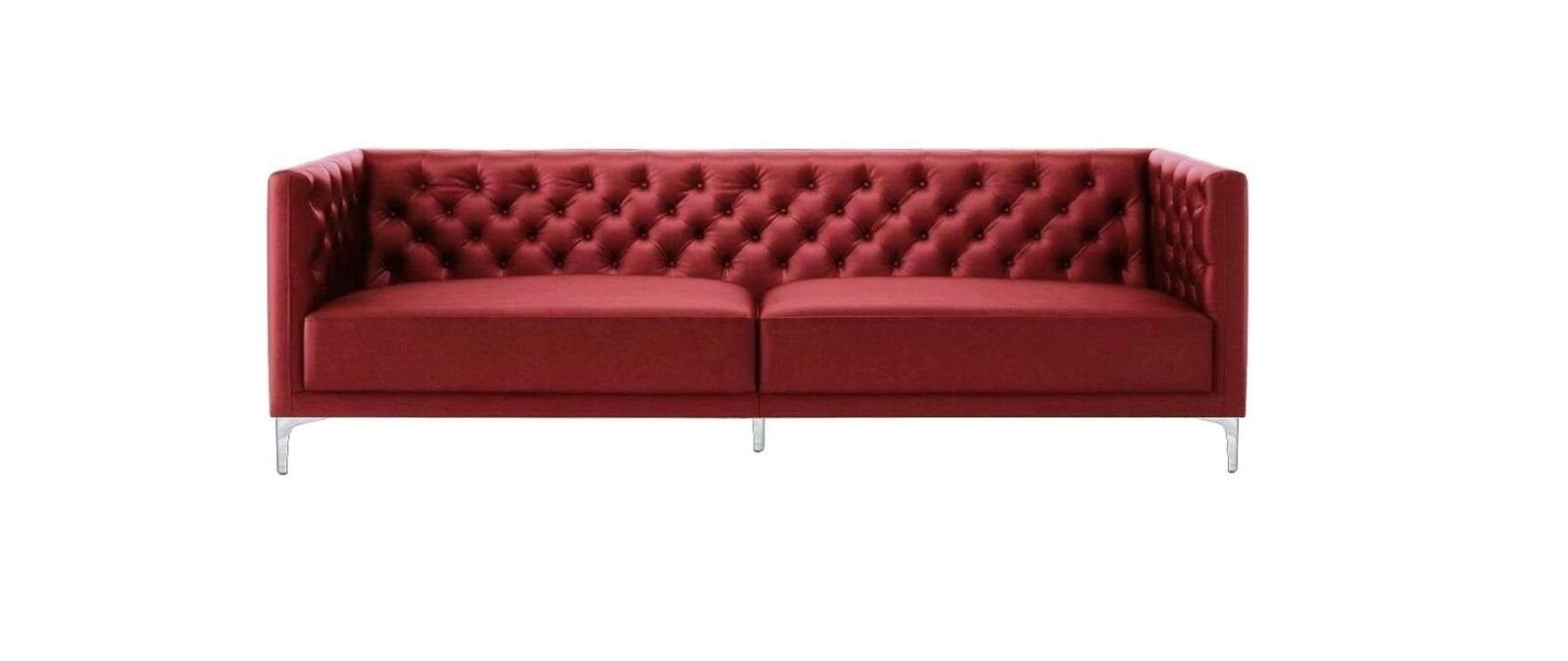 Europe in Chesterfield Sofa Original Einrichtung Wohnzimmer JVmoebel Möbel, Rot Möbel Made