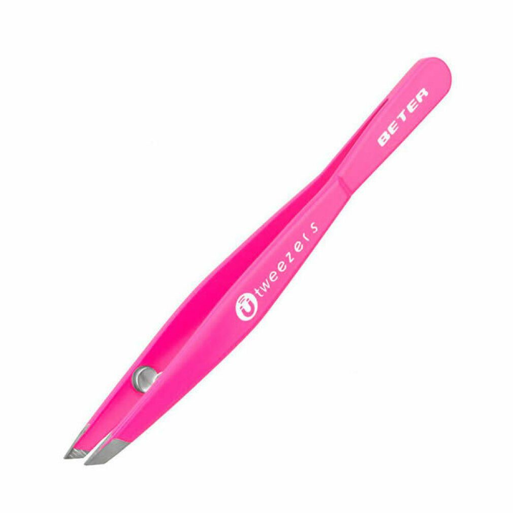 Beter Pinzette Tweezers Magnetic Slanted Tip Pink