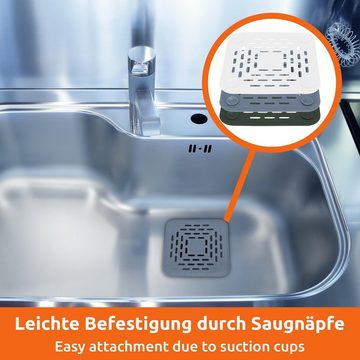 ECENCE Abflusssieb 3x Abflussschutz Abflusssieb Ausguss-Abdeckung mit