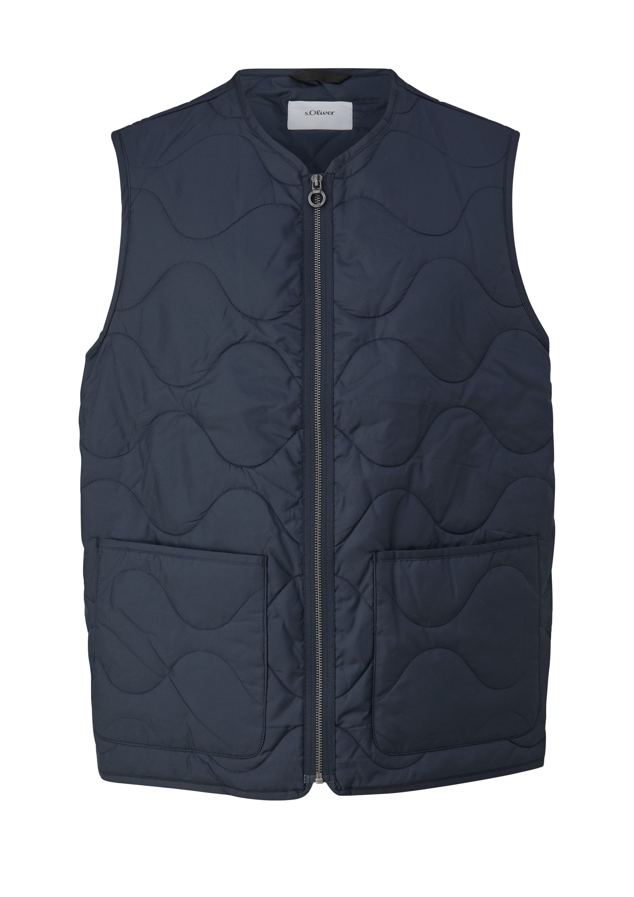s.Oliver Outdoorjacke Outdoor-Weste Leichte Steppweste mit aufgesetzten Taschen