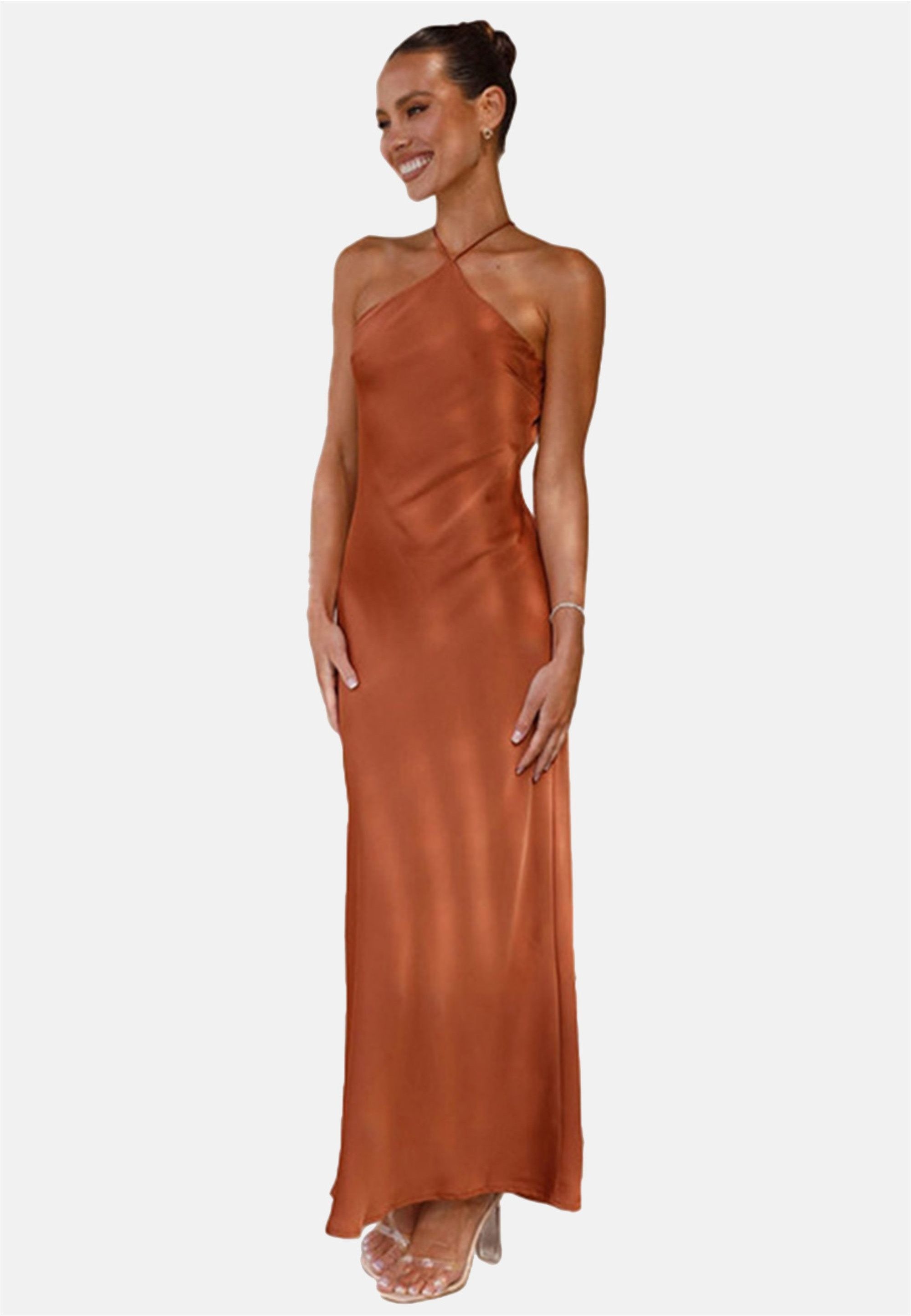 Moda Minx Jerseykleid Kiki Long Dress mit angesagtem Neckholder-Design