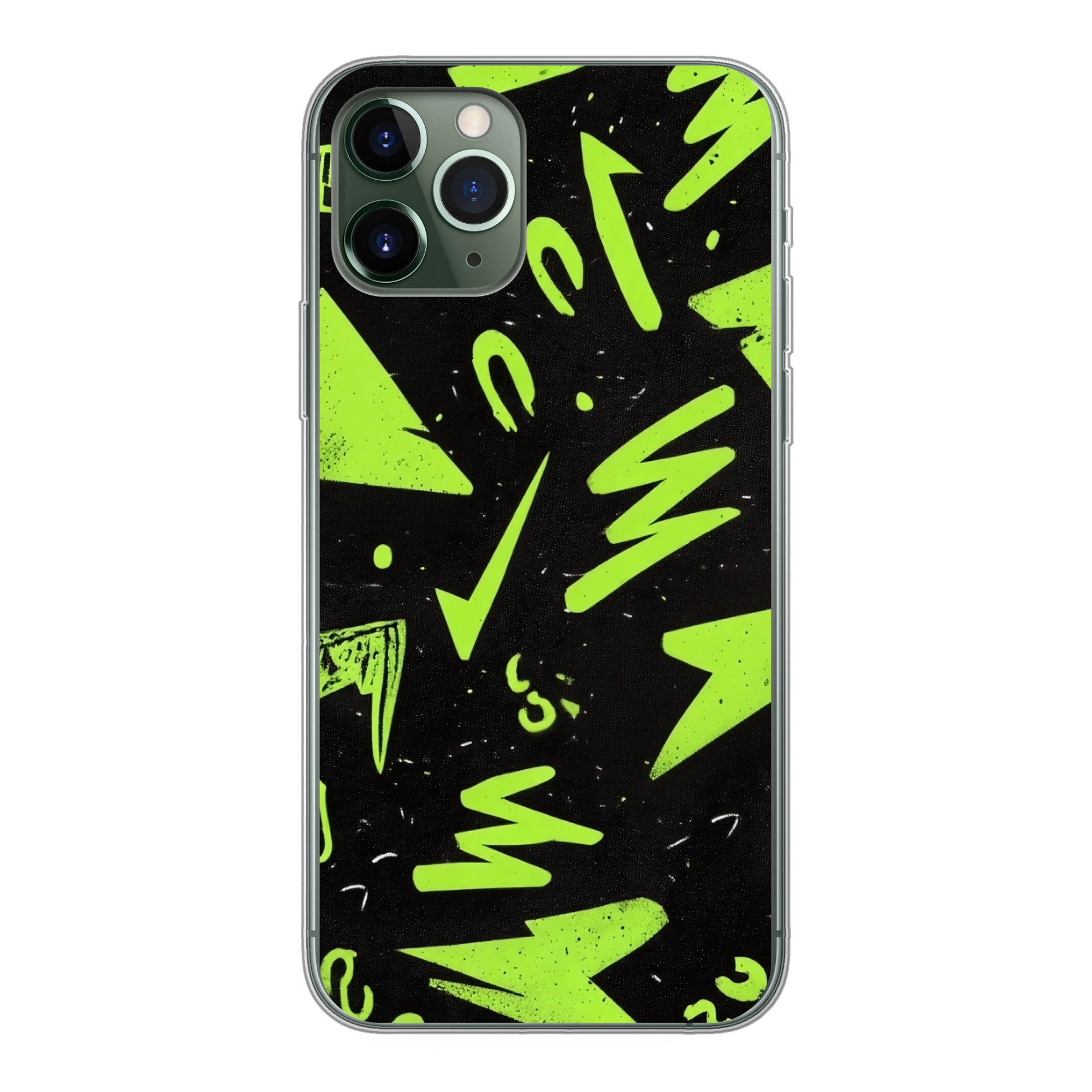 MuchoWow Handyhülle für Apple iPhone 11 Pro Spiele - Formen - Pfeile - Abstrakt - Schwarz, Smartphone-Bumper, Print, Handy Schutzhülle Dünn