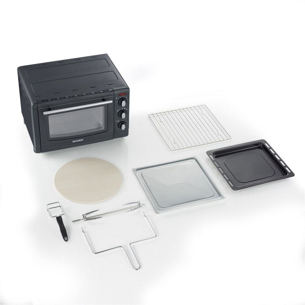 Severin Minibackofen Severin TO 2068 Mini-Backofen schwarz - kompakter Backofen.