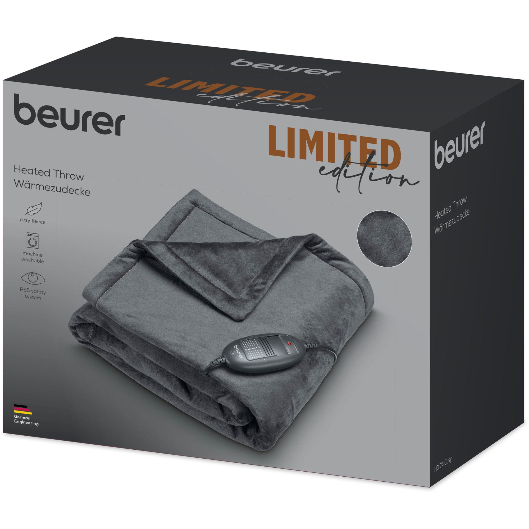 BEURER Heizdecke Beurer Wärmezudecke HD 74 Cosy Limited Edition