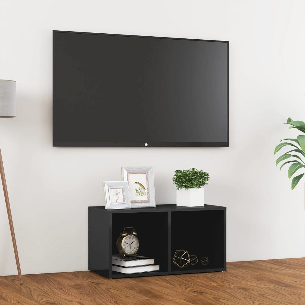 vidaXL TV-Schrank TV-Schrank Hochglanz-Grau 72x35x36,5 cm Holzwerkstoff (1-St)