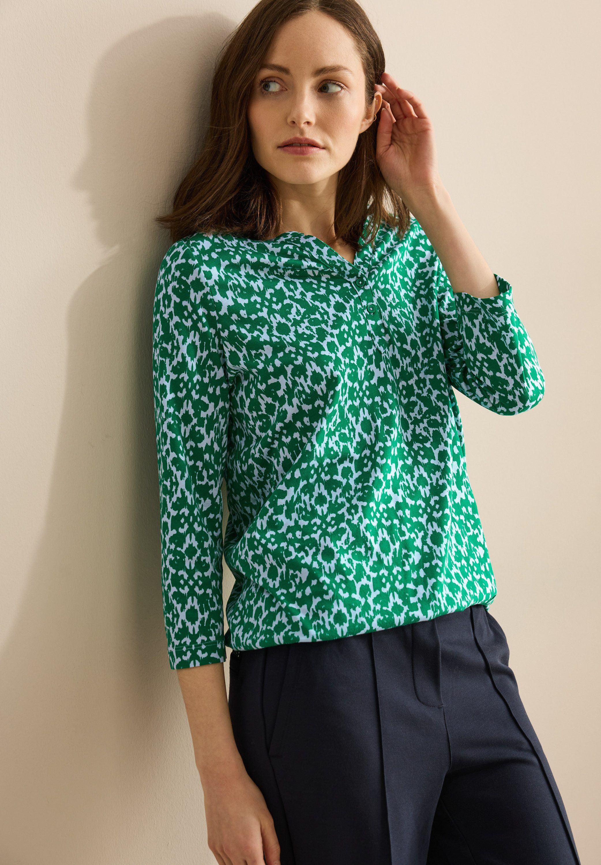 CECIL 3/4-Arm-Shirt mit Minimal-Print und im günstig online kaufen