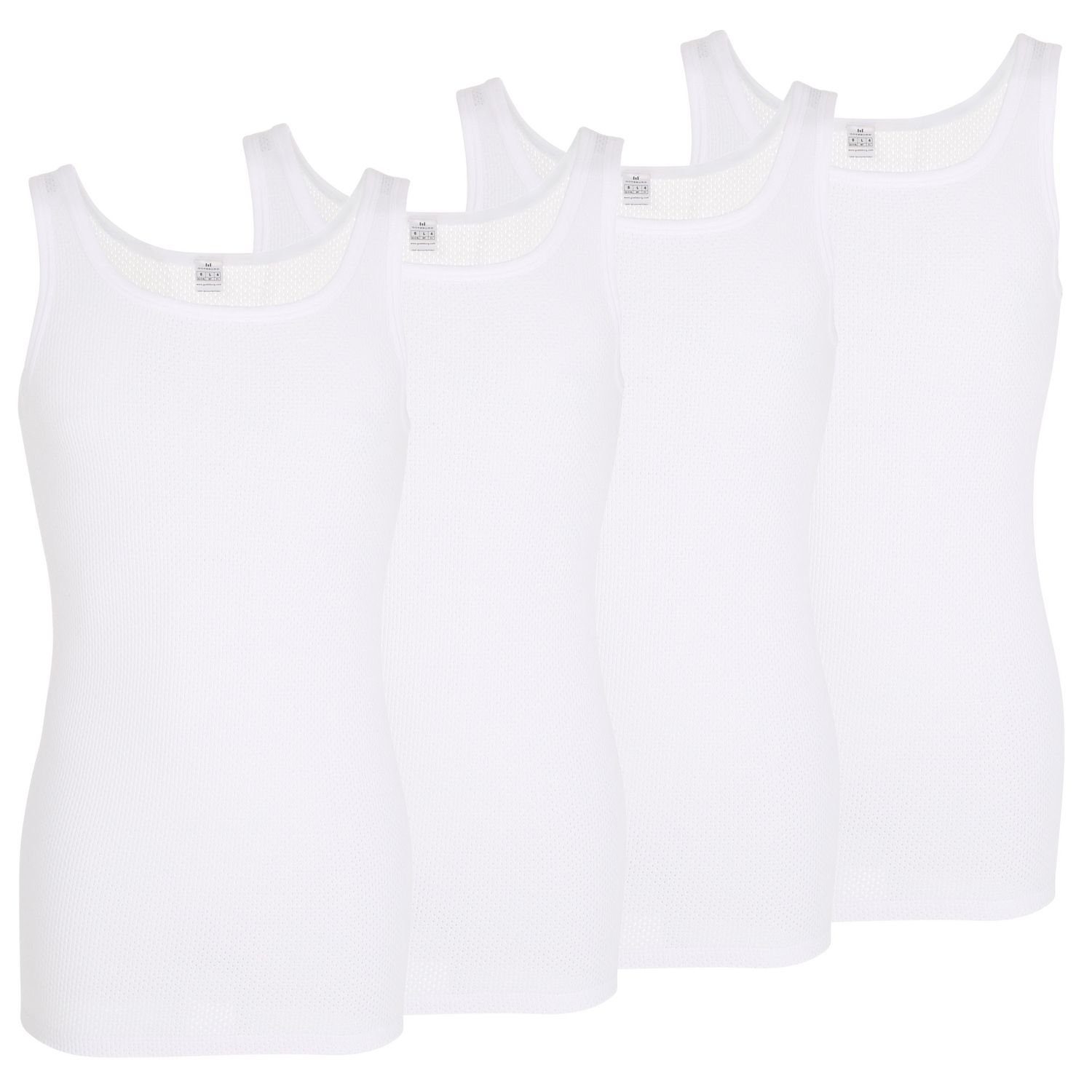 GÖTZBURG Unterhemd Basic (Mehrpack, 4-St., 4 Stück) mit Lochmuster im 4er P günstig online kaufen