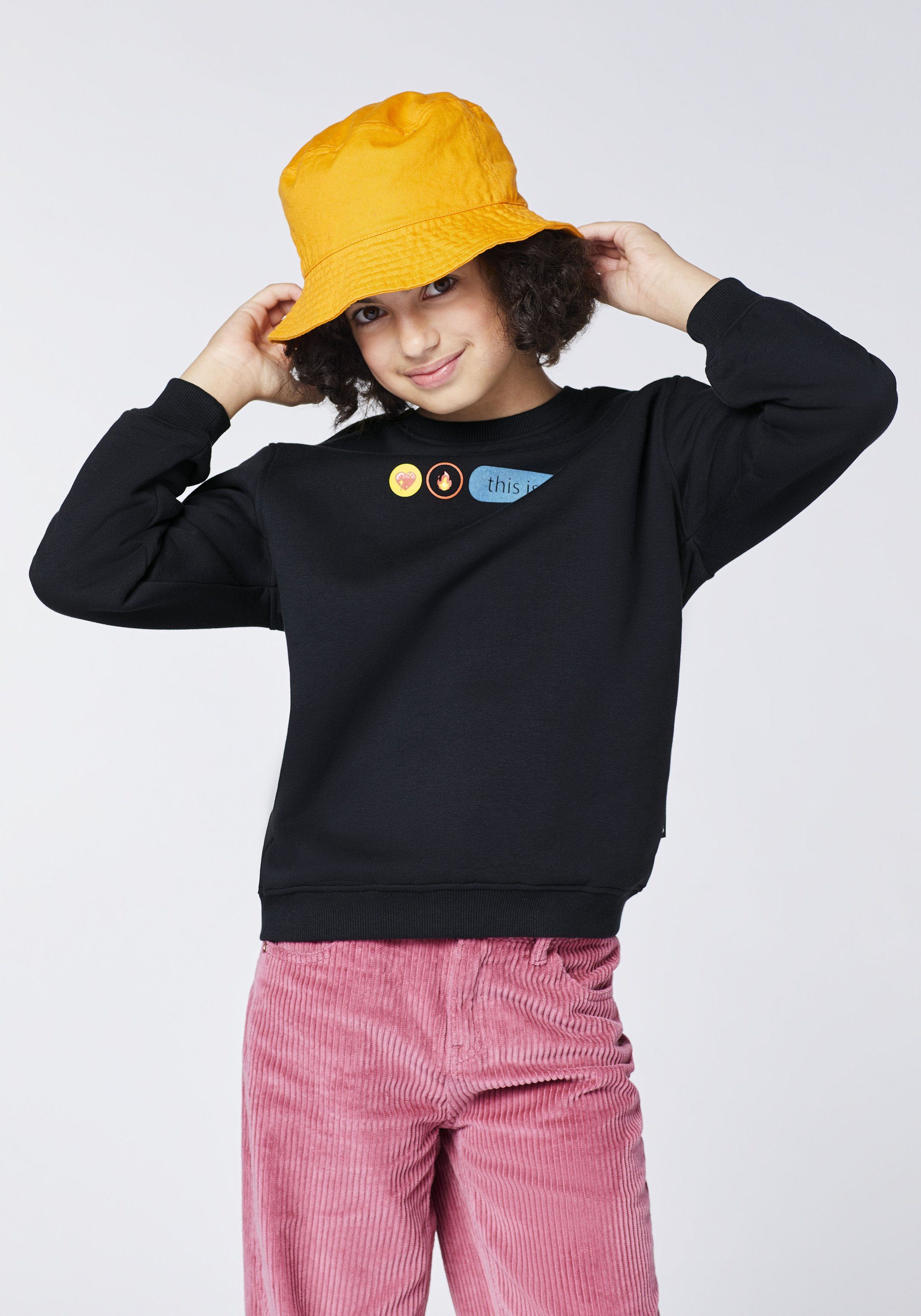 mit Emoji Sweatshirt Print-Messages