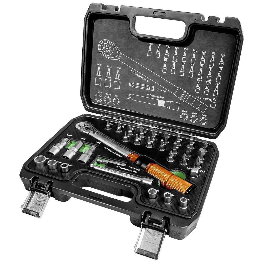 Brüder Mannesmann Werkzeuge Drehmomentschlüssel Brüder Mannesmann M18315 Drehmomentschlüssel-Set 1/4" (6.3 mm) 5 - von Brüder Mannesmann Werkzeuge