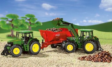 Siku Spielzeug-Traktor SIKU Farmer, John Deere mit Frontlader (3652)