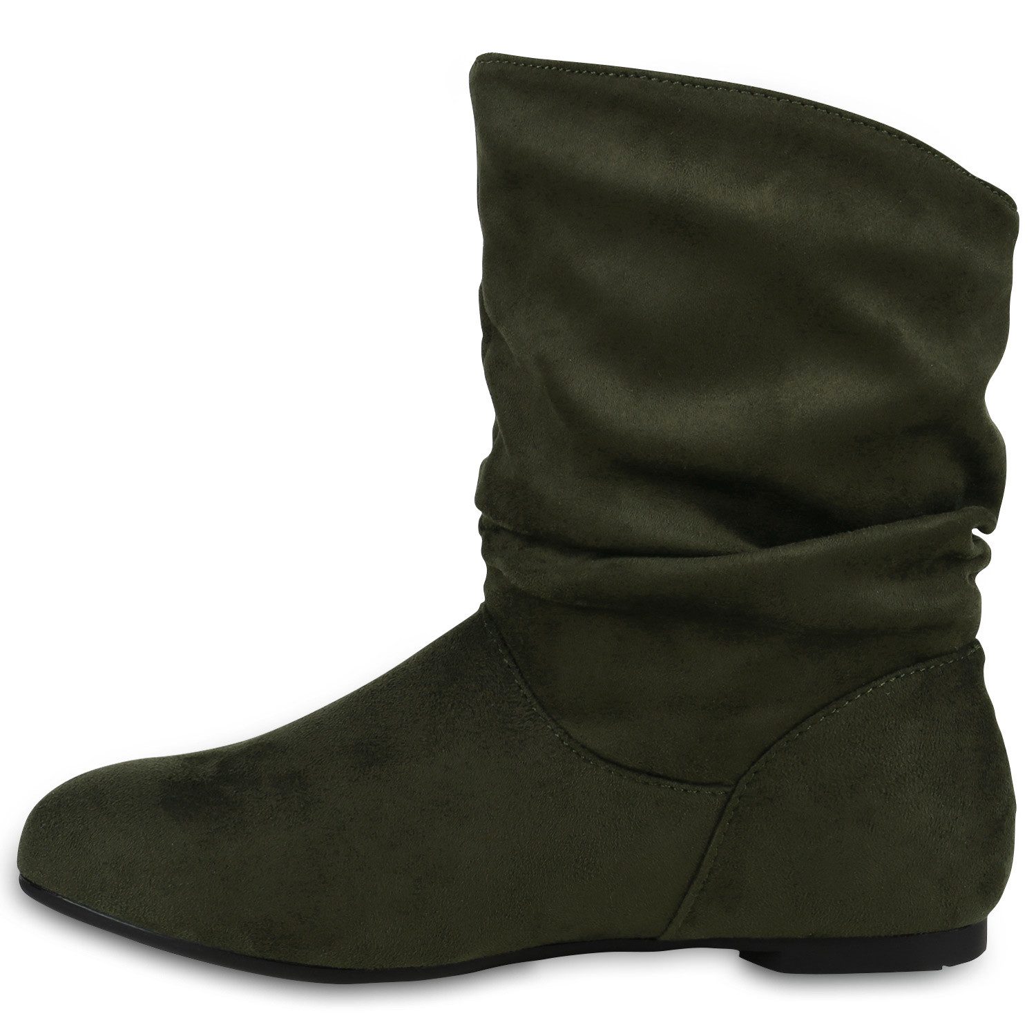 VAN HILL 812201 Schlupfboots Damen Schlupfstiefel Leder-Optik Stiefeletten Bequeme – Bild 2 von 3