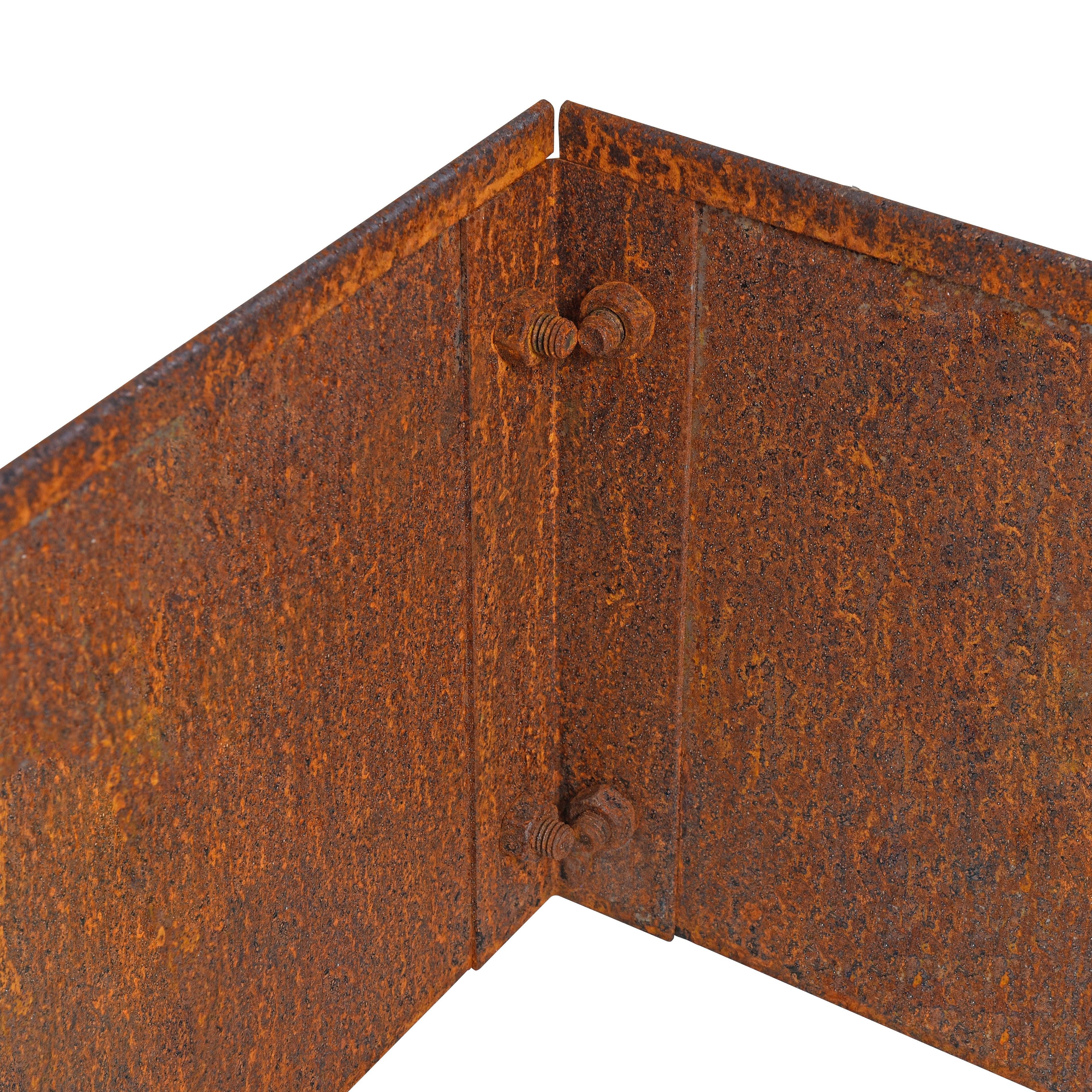 ESTEXO Beetumrandung Beeteinfassung Quadrat 2er Set Edel-Rost Hochbeet Cortenstahl – Bild 4 von 5