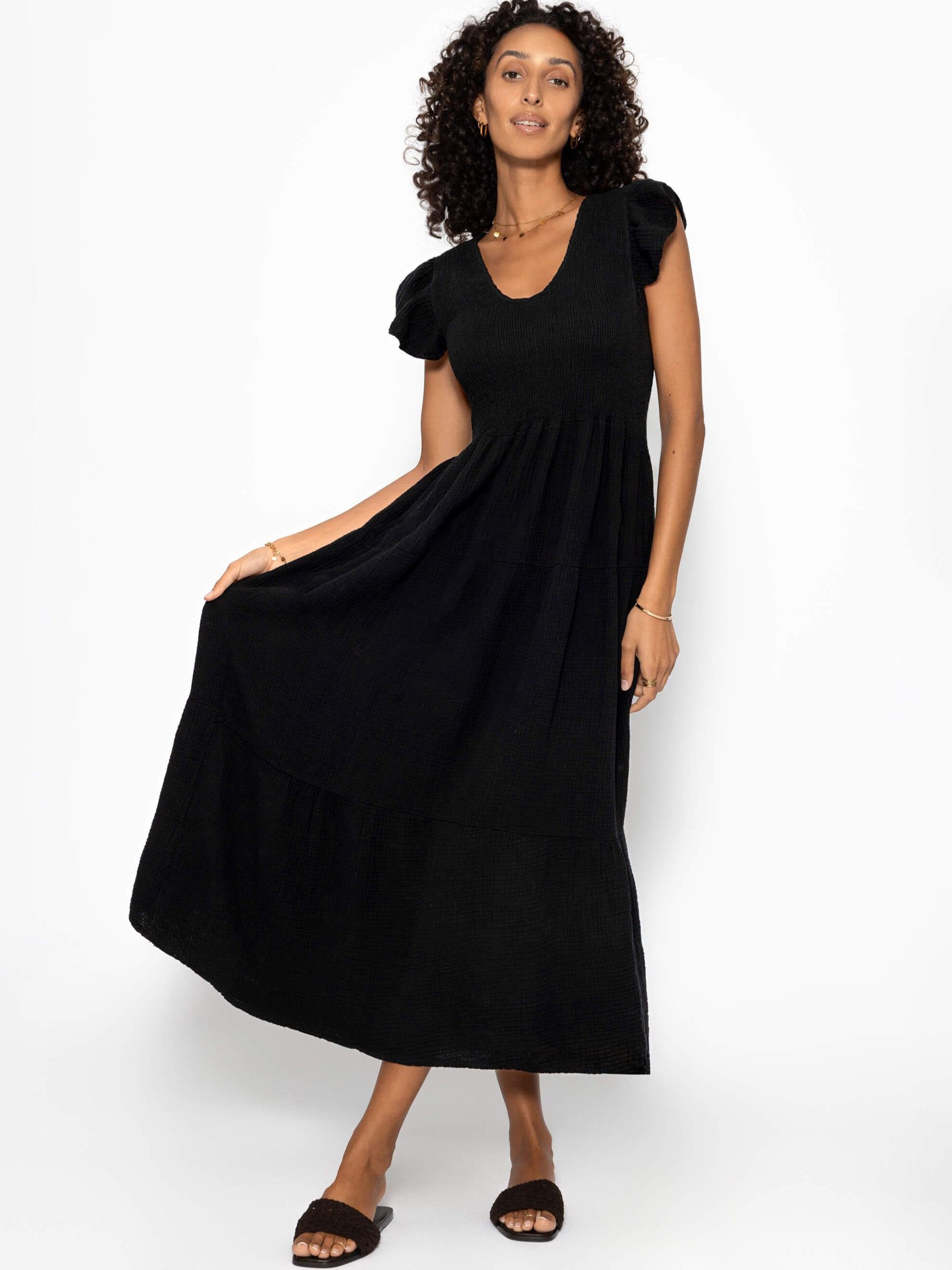SASSYCLASSY Minikleid Maxikleid mit Volants für Damen Sommerliches Kleid au günstig online kaufen