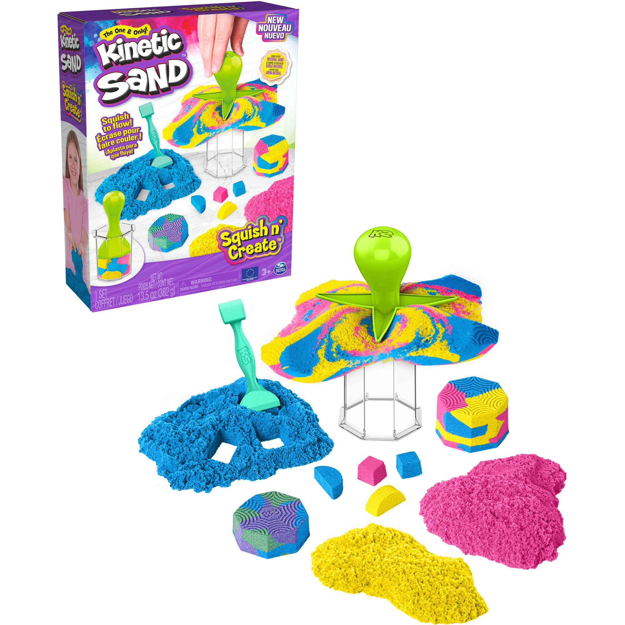 Kinetic sand Sandeimer Spin Master Kinetic Sand Squish N’ Create Set