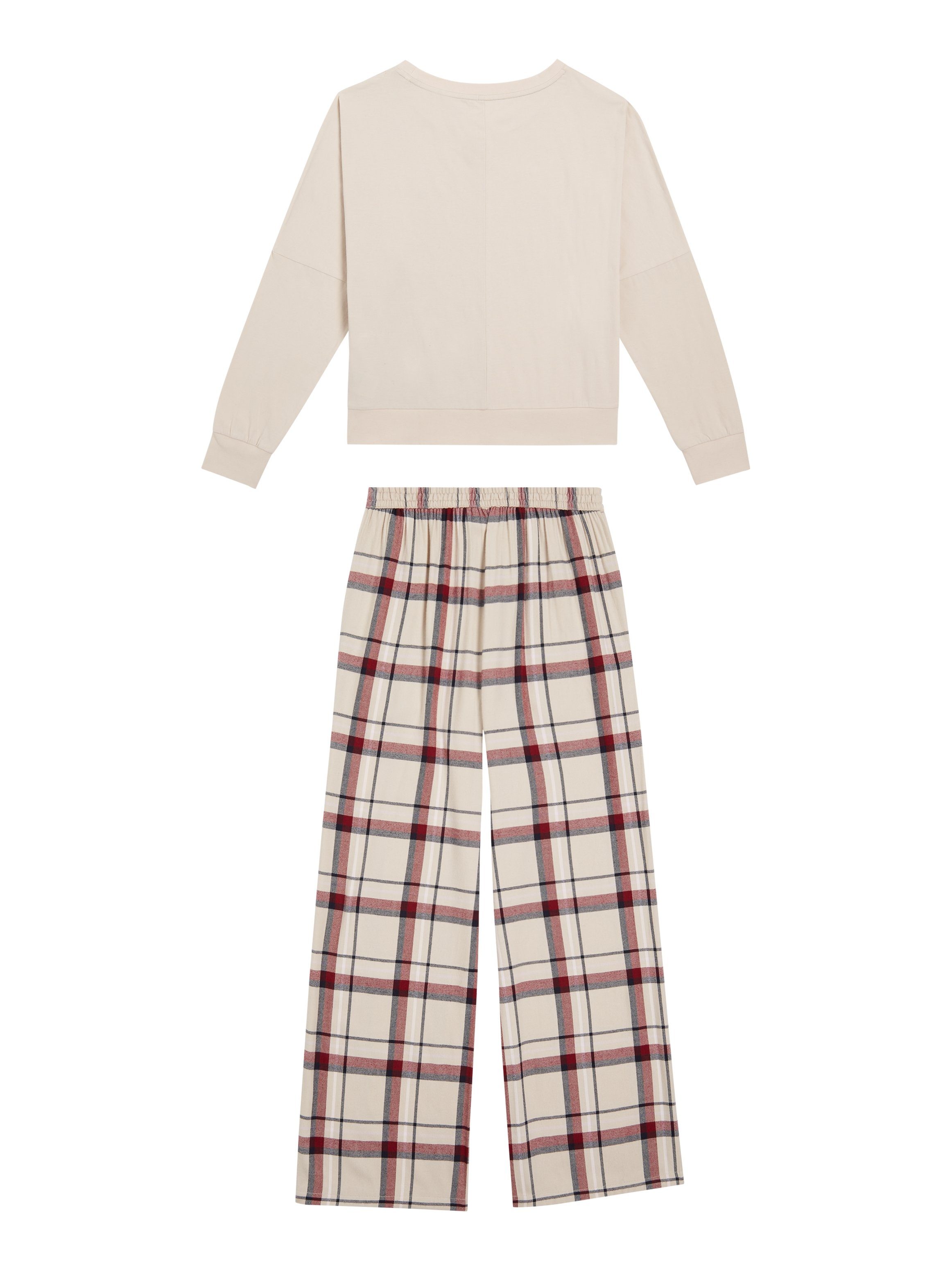 Tommy Hilfiger Underwear Schlafhose GIFT Pyjama & 3-tlg., + mit (Set, Kordel SLIPPER PANTS Slipper) FLANNEL PYJ