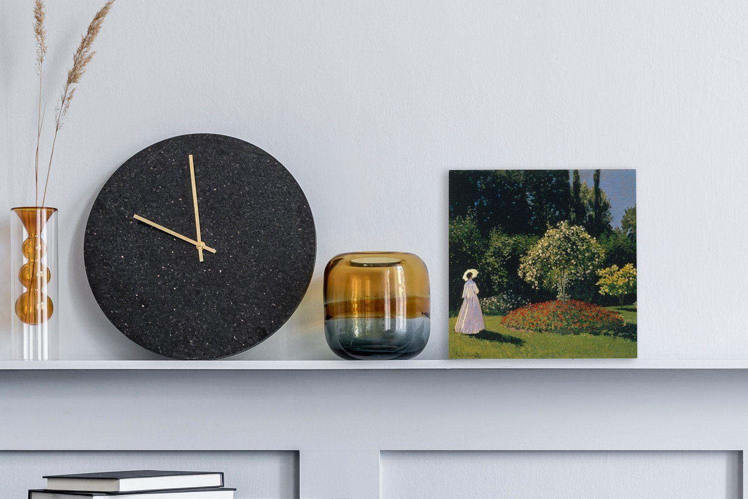 OneMillionCanvasses® Leinwandbild Frau in einem Garten günstig online kaufen