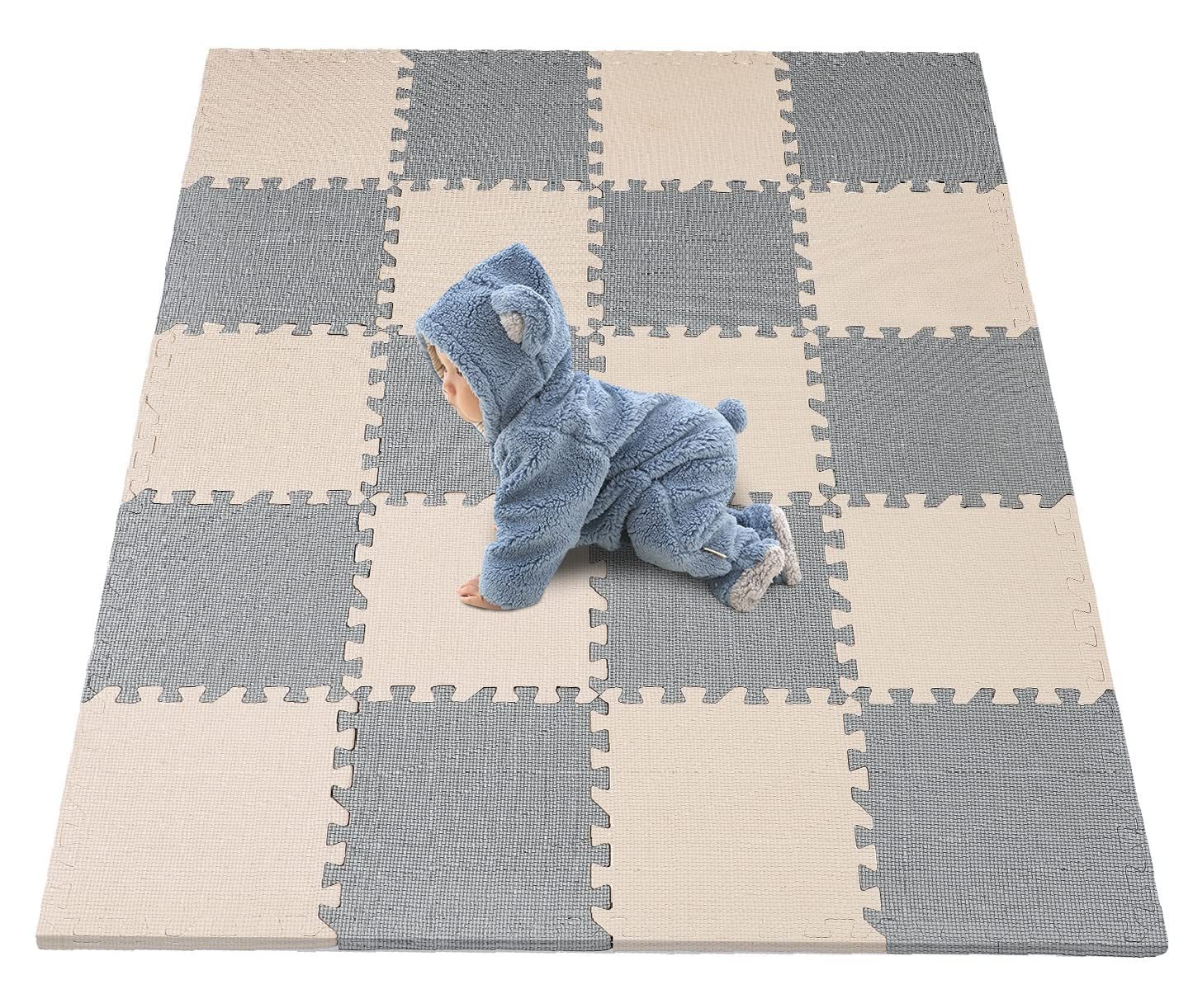 Youyijia Schaumstoffeinlage 20-teiliges Baby Spielmatten-Set, 30 x 30 x 1 cm