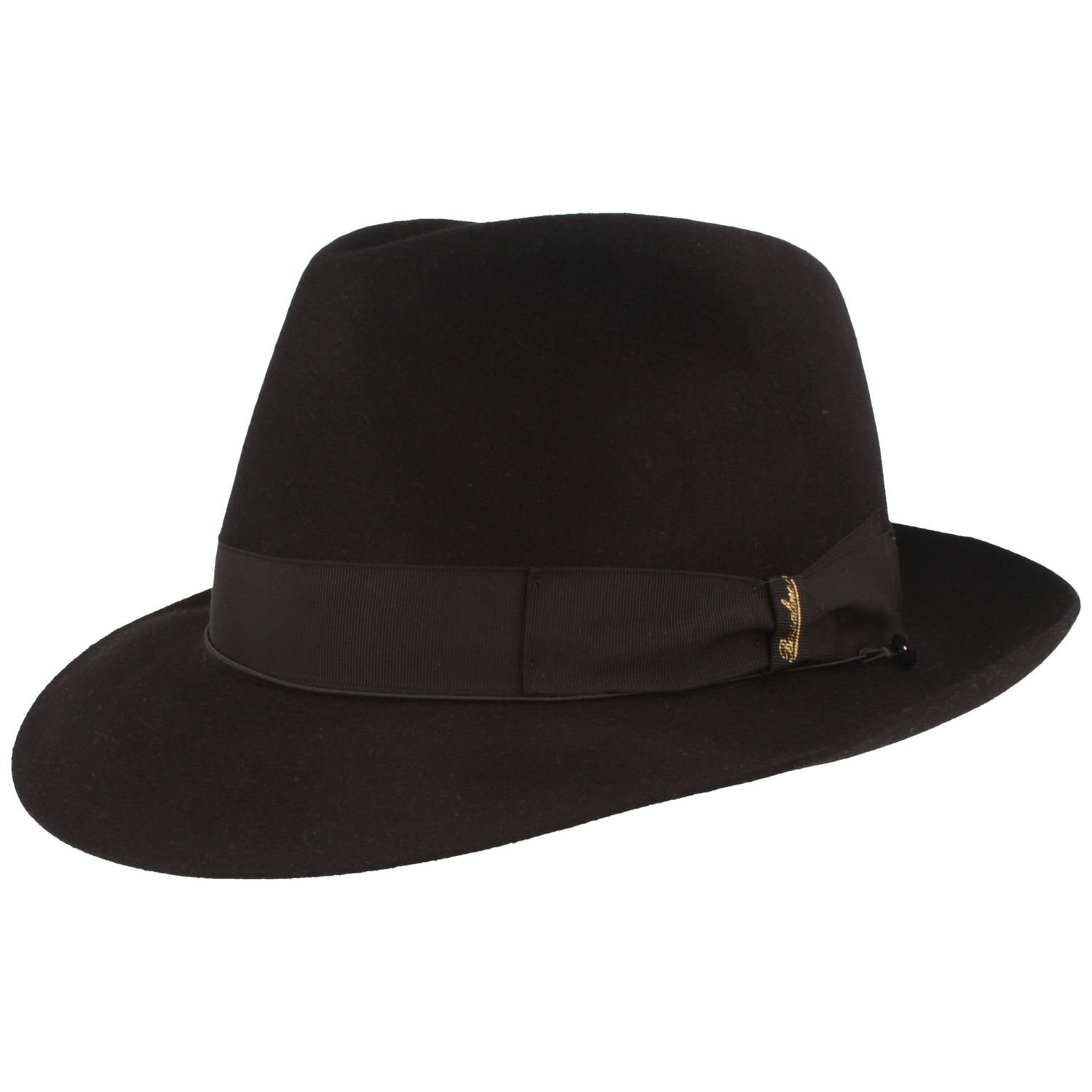 Borsalino Filzhut edler Haarfilzhut mit mittelbreiter Krempe