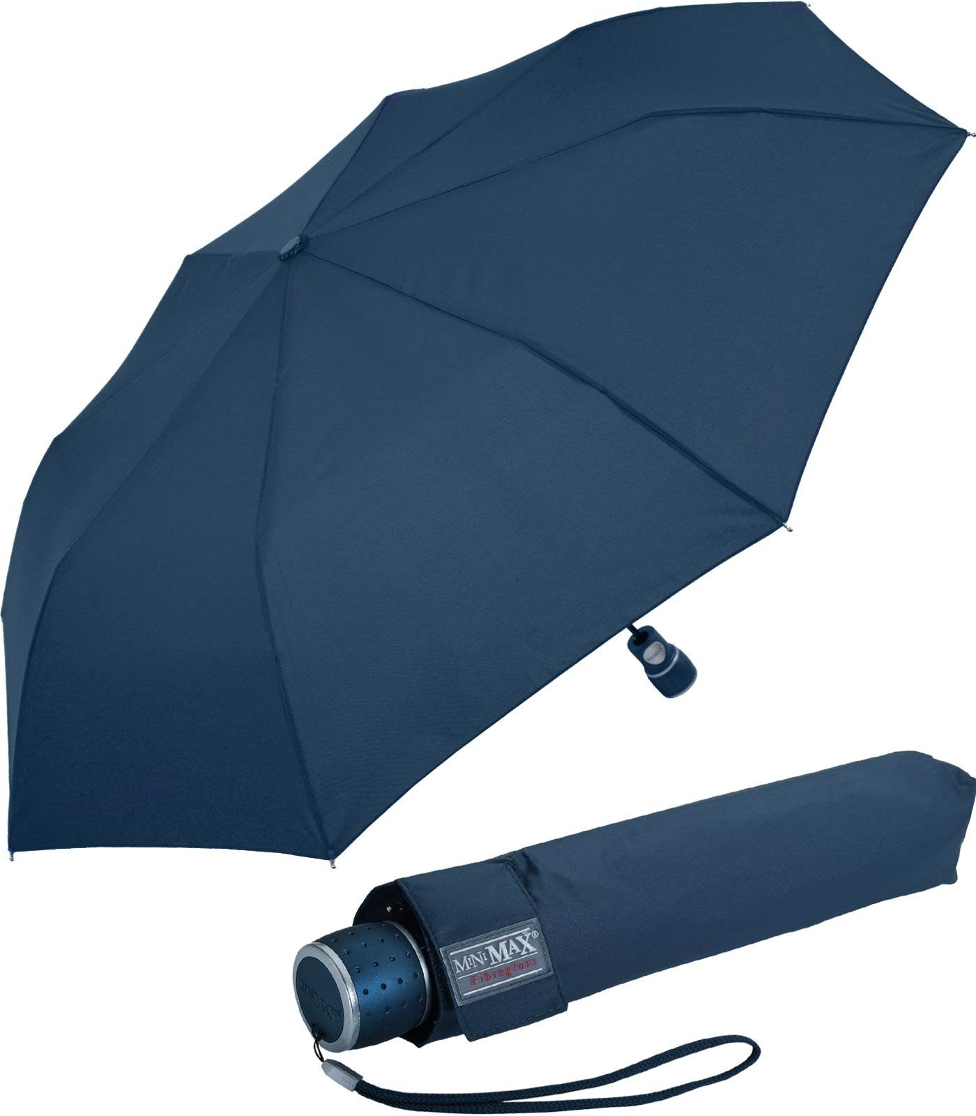 Taschenregenschirm miniMAX® mit Auf-Automatik windsicher uni