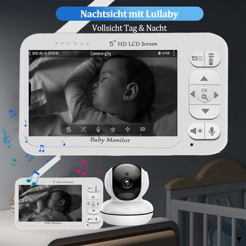 Jioson Video-Babyphone Video-Babyphone Babyphone mit Kamera, Video Baby Monitor Europanorm