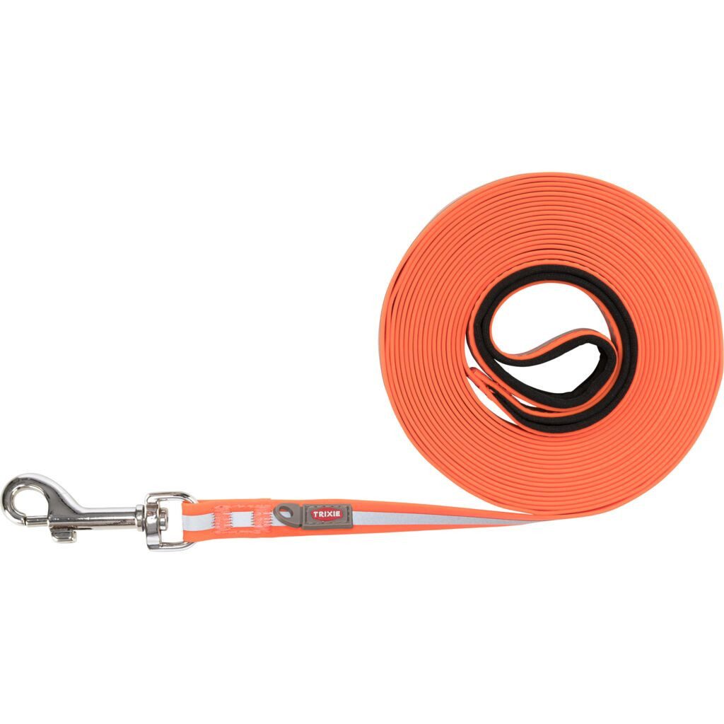 TRIXIE Schleppleine Easy Life Schleppleine, reflektierend - orange - 10 m/17 mm, Gurtband
