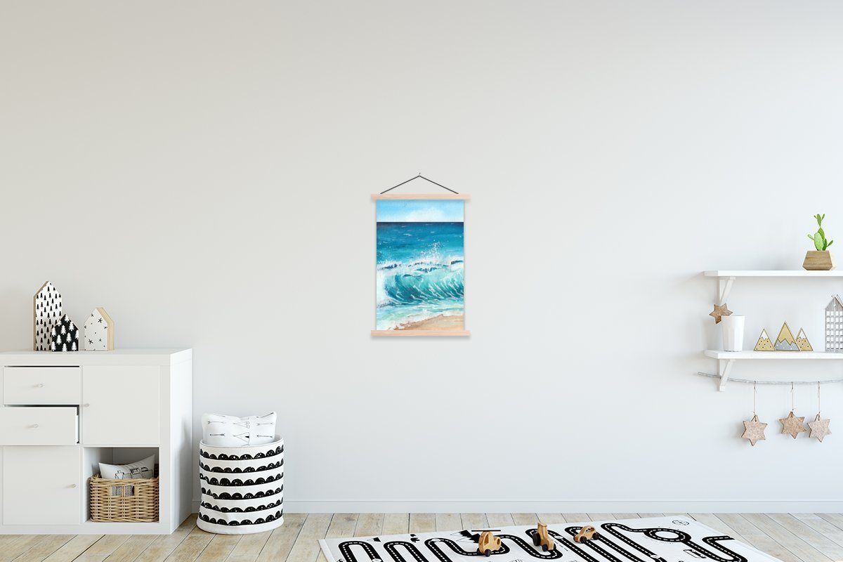 Strand, St), Poster Posterleiste, - Textilposter für (1 Bilderleiste, - MuchoWow Magnetisch Golf Meer Wohnzimmer,