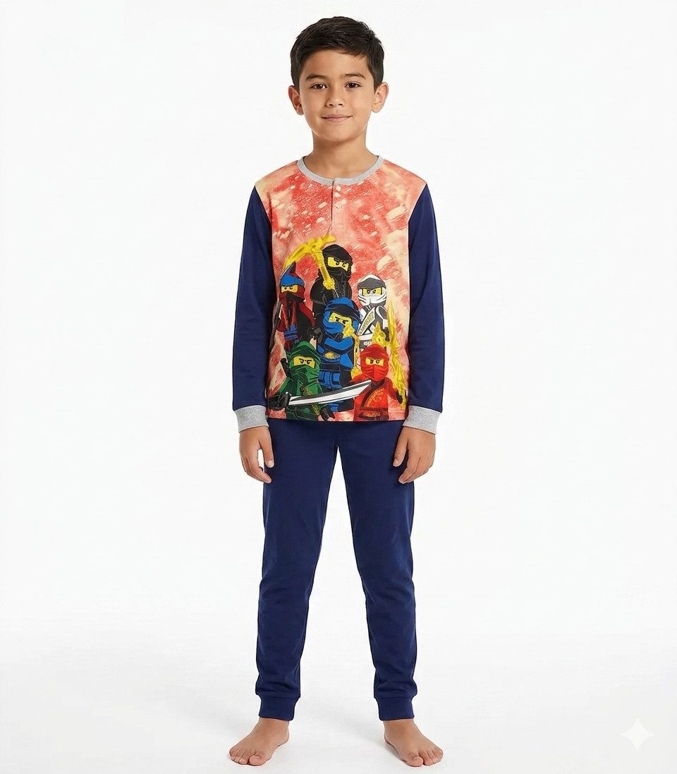 LEGO® kidswear Pyjama LEGO NINJAGO Jungen Schlafanzug 7 8 9 10 11 12 Jahre