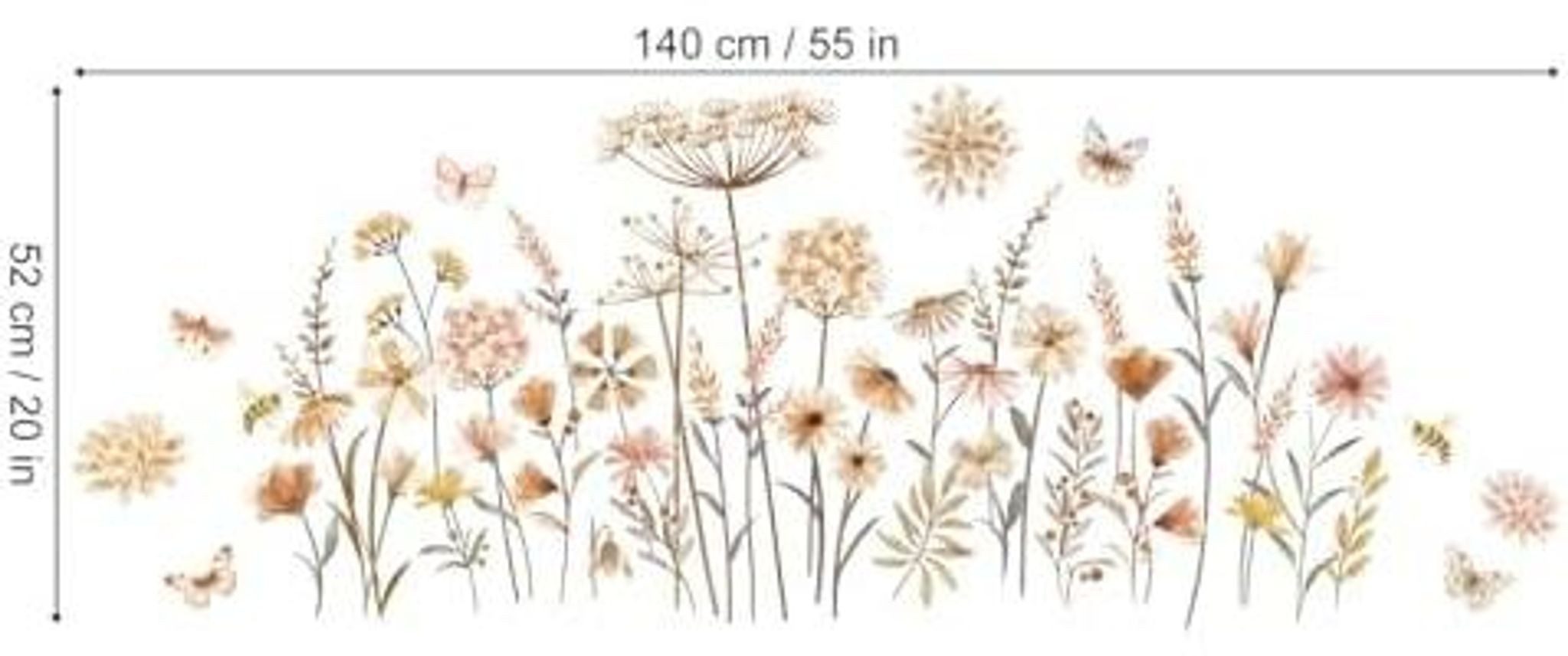 FELIXLEO Wandtattoo decalmile Wandtattoo Blumen Boho Wandaufkleber (1 St) – Bild 3 von 4
