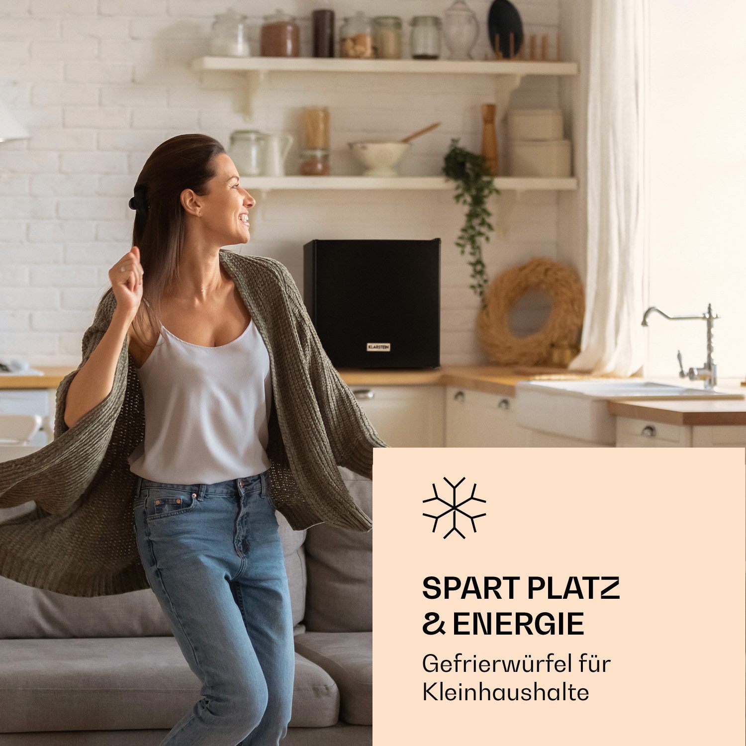 Klarstein Gefrierschrank DSM2-Garfield-31L-bl 10045911, 47 cm hoch, 47 cm breit, Tiefkühlschrank freistehend Gefriertruhe Gefrierschrank groß Kühltruhe