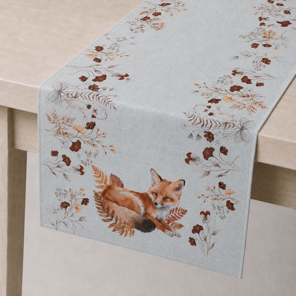 texpot Tischdecke Tischläufer Druck Fuchs Herbst (1-tlg)