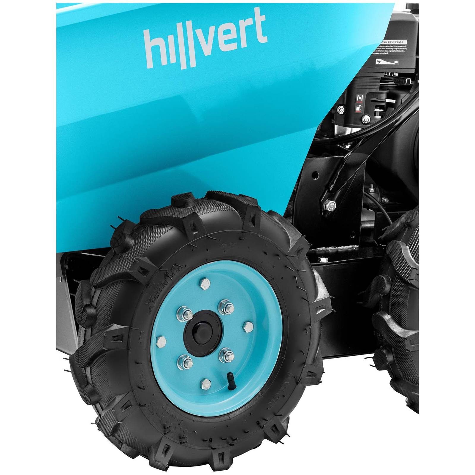 Hillvert Motorschubkarre Minidumper Allraddumper motorisierte Schubkarre 6,5 PS 400 kg