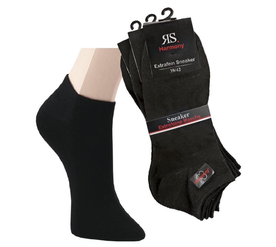 RS Harmony Socken 3 Paar RS. Harmony 35012 Sneaker schwarz 39-42, 43-46