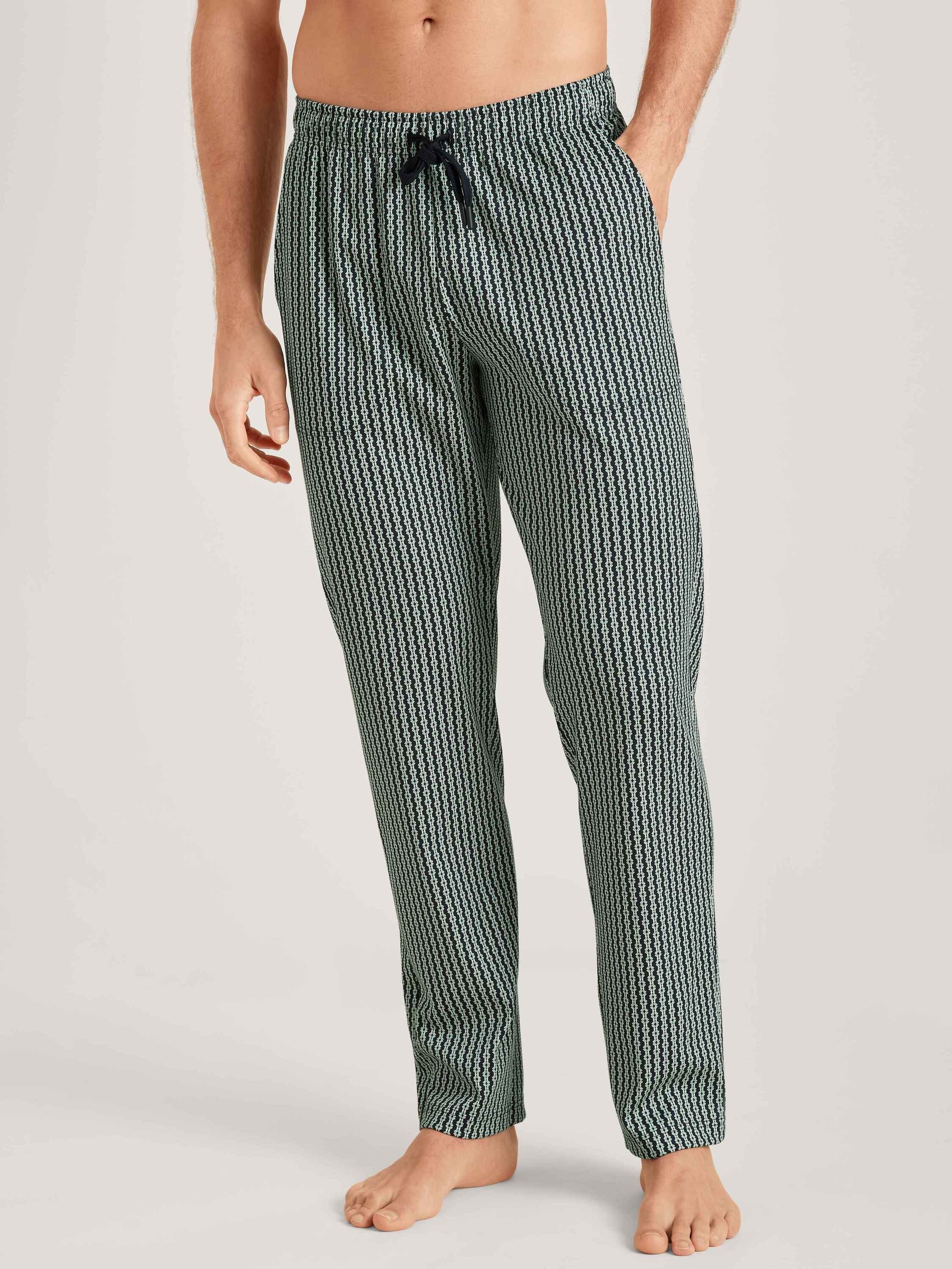 CALIDA Pyjamahose Pants mit Seitentaschen (1-tlg) ming green