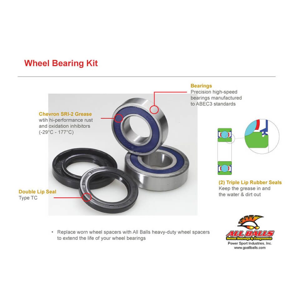 ALL BALLS Motorradhose ALL BALLS 25-1613 Radlager-Kit