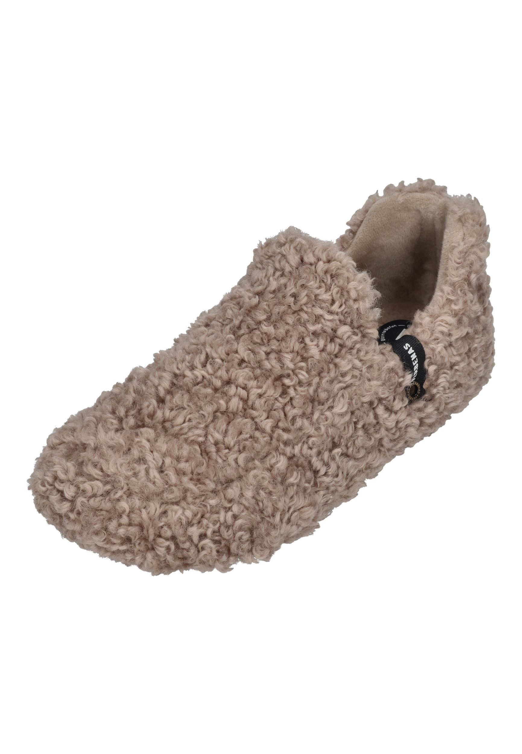 VERBENAS YUK CURLY Hausschuh camel