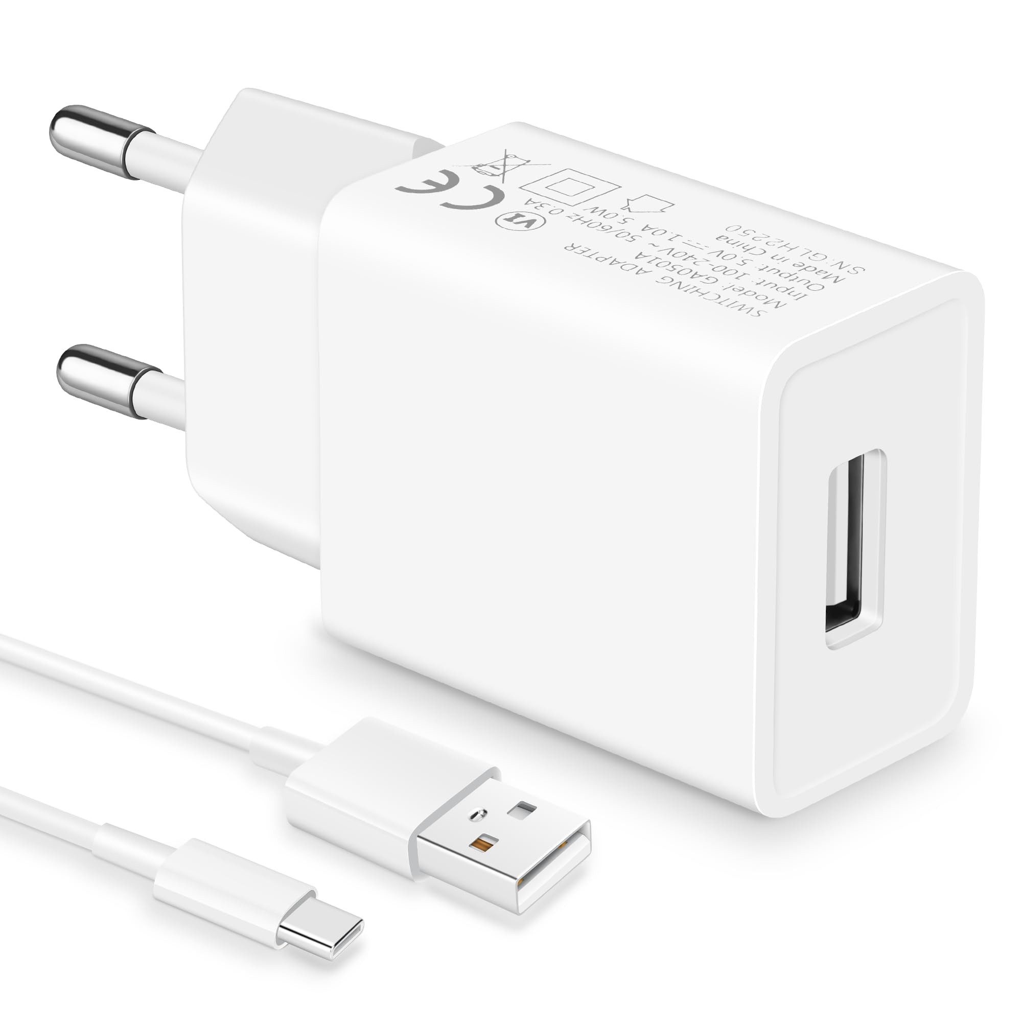 USB Ladegerät und Typ-C Kabel, Netzteil mit Ladekabel USB-Ladegerät