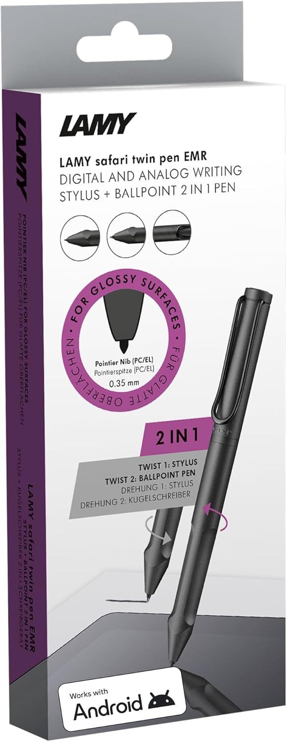 LAMY Ручки safari twin pen all black EMR, – Stylus & Ручки für Samsung Galaxy / Wacom / PC