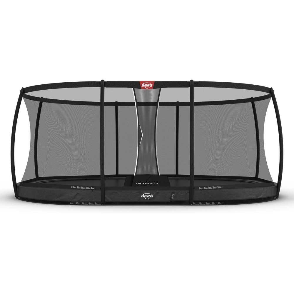 Bodentrampolin BERG Trampolin Oval 520 cm Grand Elite InGround Grey / grau + Safety