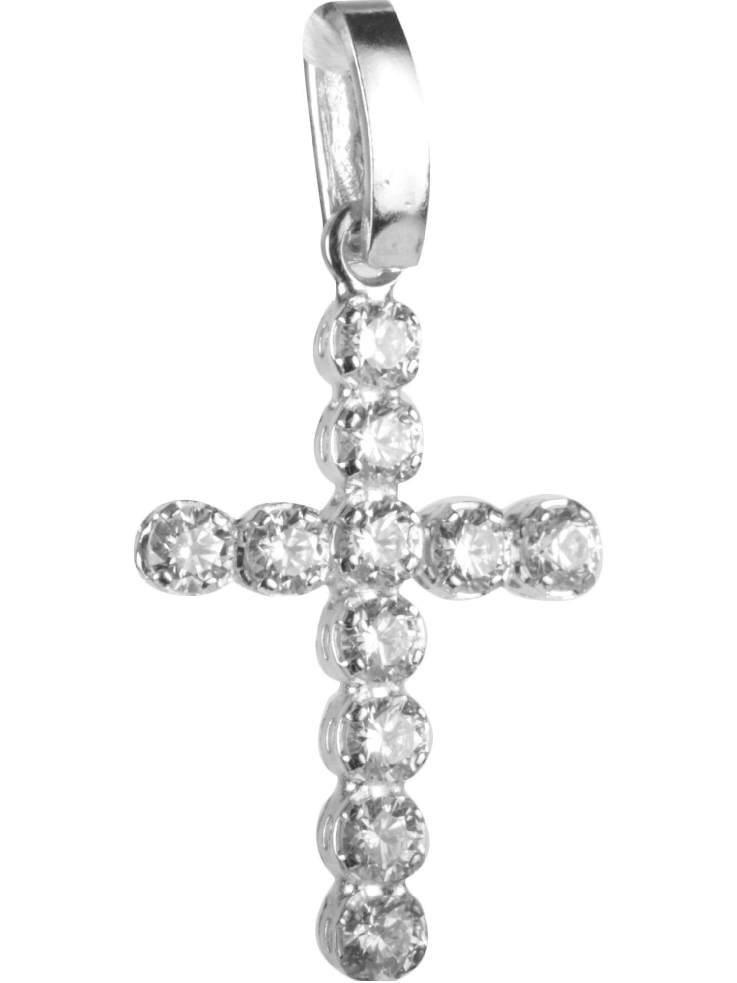 FAVS Kettenanhänger FAVS Damen-Anhänger 375er Weißgold 11 Zirkonia günstig online kaufen