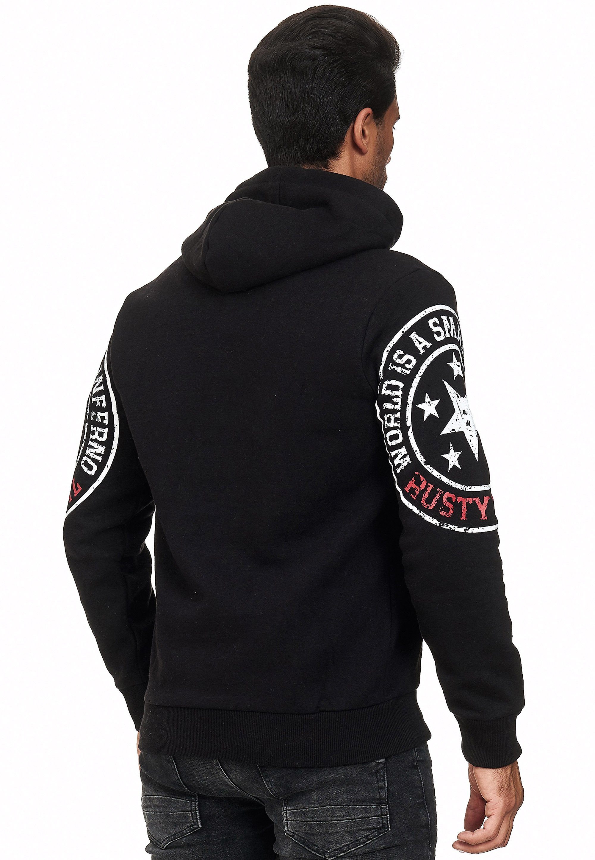 Rusty Neal Kapuzensweatshirt mit coolen Markenprints