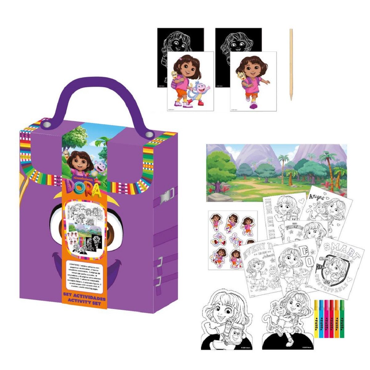 Dora the Explorer Kreativset für Kinder Malrucksack Schulbedarf